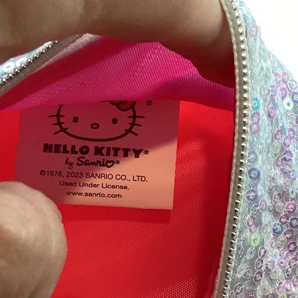 Hello Kitty by Sanrio Mini Backpack Iridescent Sequins Pink silver